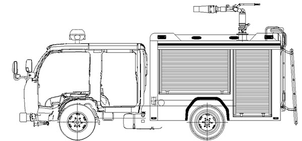 五十铃蓝牌泡沫消防车结构图