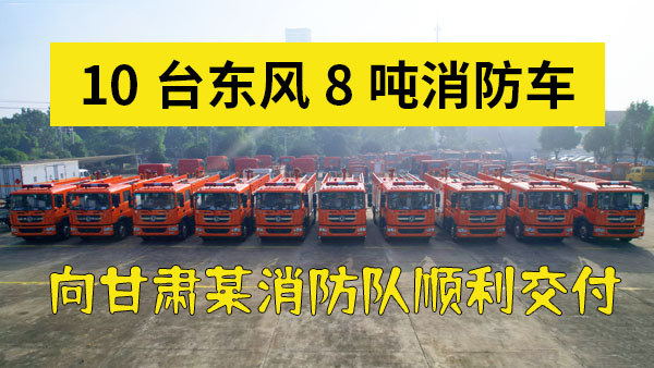 10台东风多利卡D9系列8吨消防车顺利交付
